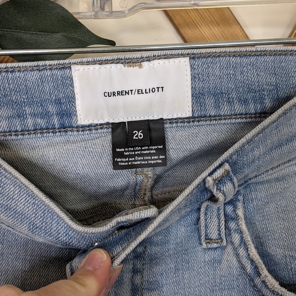 Current Elliott High Rise Light Wash Stiletto Skinny Jeans - Picture 4 of 9